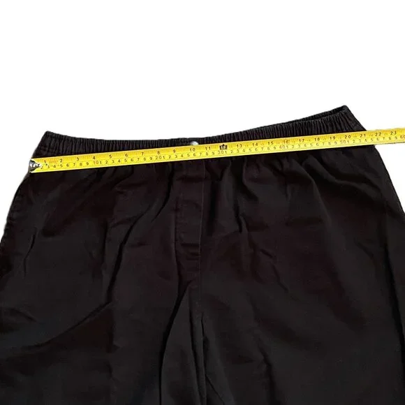 WOMENS SHORTS Size 26W WOMAN WITHIN Elastic Waist BLACK Cotton DENIM 1071A - Picture 5 of 9